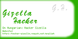 gizella hacker business card